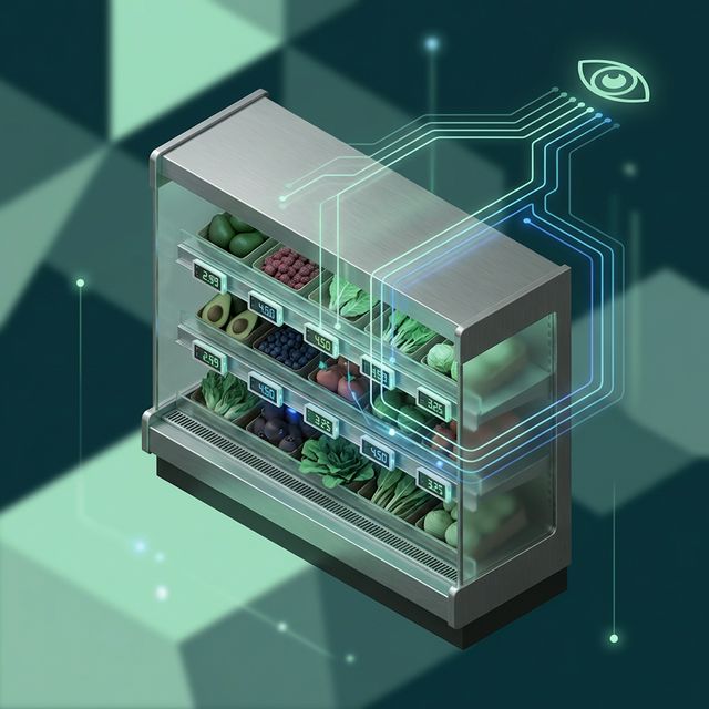 AI-powered shelf edge decision architecture showing how consumer attention flows to products